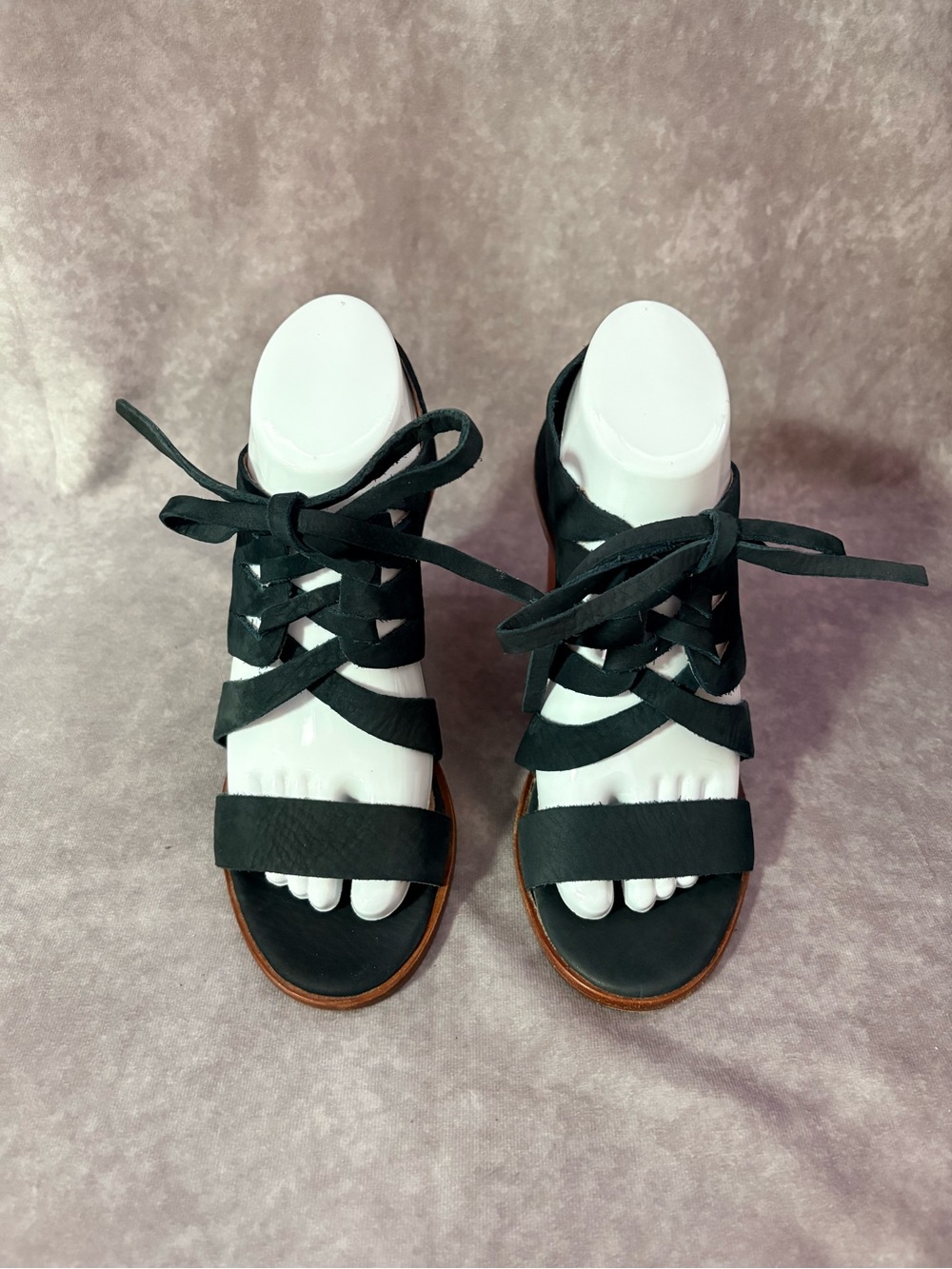 Frye Navy Blue Lace-Up Gladiator Sandals